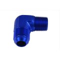 Adapter AN6-1/8 NPT 90' male-male coupler hose fitting Blue