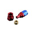 PTFE Alu-Fitting gerade adapter Dash 06 (9/16 zoll) - AN6 JIC6 Rot