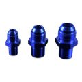 AN-8 AN8 JIC Flare to 1/8 NPT straight hose fitting adapter Blue