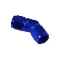 Adapter AN8 45' female-female coupler hose fitting Blue