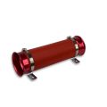 Flexible corrugated intake pipe with clamps Red