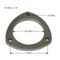 Abgasflansch 2,5''  – 63,5mm FMIC.EU - 3 Löcher