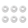 Mishimoto MMFW-SM-6SL Fender Washer Kit Small 6pcs Silver