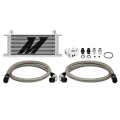 Mishimoto MMOC-U16TSL Universal Thermostatic Oil Cooler Kit 16-Row Silver