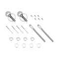JRspec sliding bonnet pins - silver