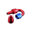 Alu-Fitting Dash 06 Adapter 180° Blockwinkel 9/16 zoll - AN6 JIC6 Rot