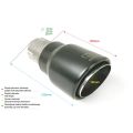 Universal Auspuffendrohr Schalldämpferspitze rund 90mm Länge 120mm Montagedurchmesser 50mm