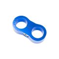 AN4 DUAL CLIPS Hose Fuel lines Clamp Cable Blue