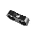 AN8 DUAL CLIPS Hose Fuel lines Clamp Cable Black