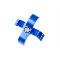 AN8 DUAL CLIPS Hose Fuel lines Clamp Cable Blue