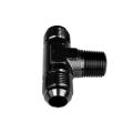 TEE MALE/MALE/MALE AN8-3/8 NPT-AN8 Black