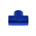 T-Stück weiblich / weiblich / weiblich 1/4 NPT Blau