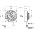Axial suction radiator cooling fan SPAL 12V VA69A-A101-87A SUMIT (115 MM)