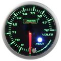 Prosport Voltage Indicator Stepper Motor Peak series 52mm Green