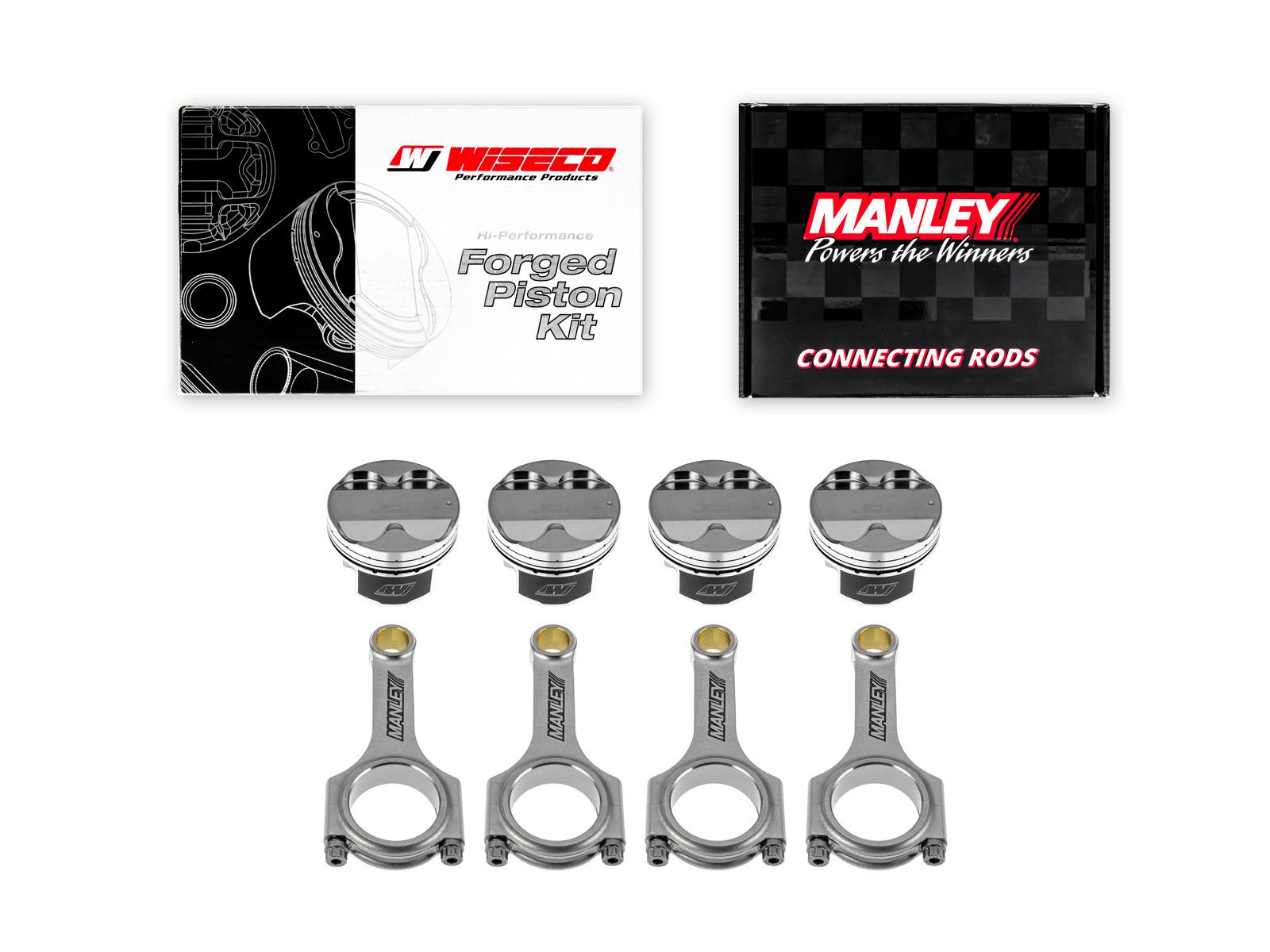 Schmiedekolben Wiseco + Pleuelstangen Manley für Mazda Miata MX-5 / Protege  1.8l 16V BP 84.00mm CR 8.5 K553M84-14011-4 - Fmic.pl