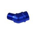 Adapter 1/8 NPT 45' female-male coupler hose fitting Blue-4