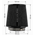 FMIC.Pro Cone Luftfilter Länge 100mm Durchmesser 89mm Schwarz-7