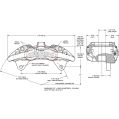 Wilwood 120-16830 AeroDM Lug Mount Caliper Left 6 Pistons Red-2