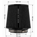 FMIC.Pro cone air filter length 125mm diameter 89mm Black-7