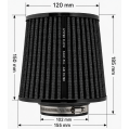 FMIC.Pro cone air filter length 150mm diameter 102mm Red-7