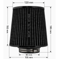FMIC.Pro cone air filter length 150mm diameter 80mm Blue-6