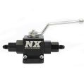 Leichter Inline-Kugelhahn aus Billet-Aluminium – 1/2 Zoll Innendurchmesser. Mit 4AN-Anschlüssen Nitrous Express NX-15159-4-1