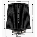 FMIC.Pro cone air filter length 175mm diameter 80mm Black-7