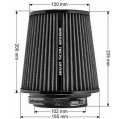 FMIC.Pro cone air filter length 200mm diameter 102mm Black-7