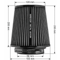 FMIC.Pro cone air filter length 200mm diameter 89mm Black-7