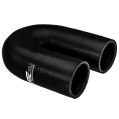 Silikonbogen 180°Grad 76mm Silikonschlauch Schwarz-2