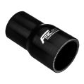 Silicone straight reducer 89/95mm Black-2