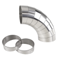 Stainless steel pie cut elbow 11,25' 63mm-2