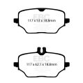 DPX2426 Bremsbeläge ULTIMAX2 EBC Brakes für Mercedes-Benz GLEClass W167 GLE300d 4Matic GLEClass W167 GLE350d 4Matic GLEClass Coupe C167 GLE350d GLEClass Coupe C167 GLE400d-5