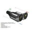 Universal Auspuffendrohr Schalldämpferspitze rund 80mm Länge 260mm Montagedurchmesser 60mm-2