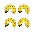 Ecumaster Rotary Switch 8pos Gauge Faces Yellow Y02-1