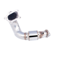 Downpipe with High-Flow Catalytic Converter XForce 100CPSI for Mazda 3 2008-2013 MPS (BL) for MazdaSPEED stainless steel-4