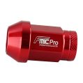 Forged Aluminum wheel nut FMIC.Pro M12x1.5 Red 1 pc. conical 7075-T6 -3