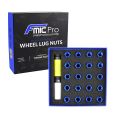 Aluminium wheel nuts FMIC.Pro M12x1.25 Blue 20 pcs. conical through-piece-3