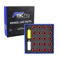 Aluminium-Radmuttern FMIC.Pro M14x1,5 GRot 20 Stück konisch durchgesteckt-3