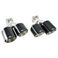 Dual Exhaust Tailpipe Set FMIC.Pro gloss carbon 102mm Tip 51mm Inlet-1