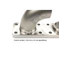 Edelstahl Billet CNC 3D Auspuff Flansch 42.4mm FTWL für BMW M50 / M52 / M54-5