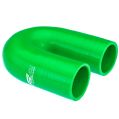 Silikonbogen 180°Grad 54mm Silikonschlauch Grün-2