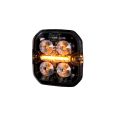 Warning Position Light Beacon LED Purelux Ultra Slim Square Amber / Red 60mm 12V 24V 8W-4