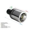 Universal Exhaust Tail Pipe Muffler Tip round 100mm lenght 120mm mounting diameter 50mm-2