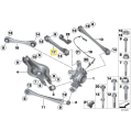 IRP verstellbare hintere Aluminium-Camber-Arme mit Motorsport-Lagern für BMW F2x F3x Gold-3
