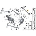IRP Aluminium Rear Adjustable Toe Arms with Fluro Motorsport Bearings for BMW F2x F3x Grey-3