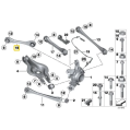 IRP Stahl verstellbare obere Hinterachs-Camberlenker mit Motorsport Lagern für BMW F2x F3x Gold-4