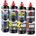 MENZERNA Polishing Compound Set 1000 2000 3000 with Sealing Wax Protection Paint Correction and Protection Kit 4x250ml-1