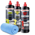 MENZERNA Politur Set 1000 2500 3000 3x250ml mit Mikrofasertuch Lackkorrektur-1