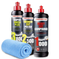 MENZERNA Politur Set 1000 2500 3800 3x250ml Mikrofasertuch Lackkorrektur mit Show Car Finish-1